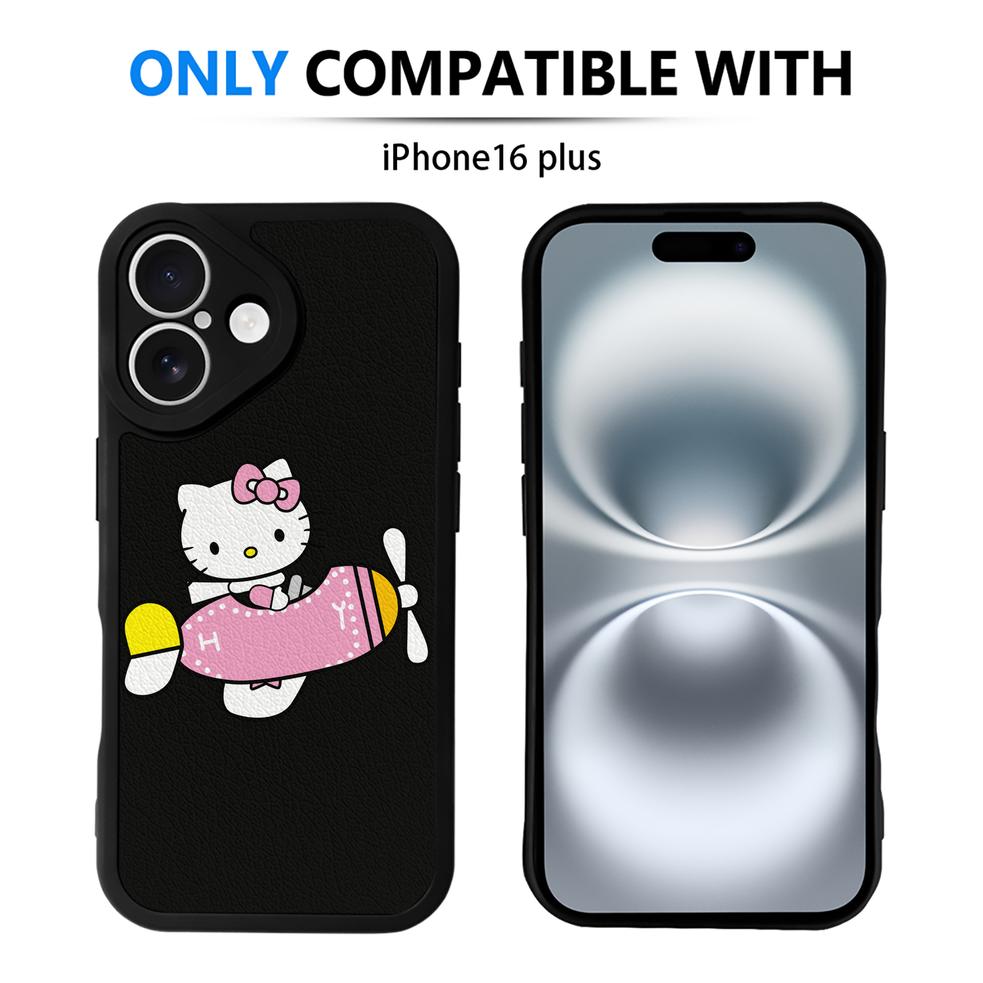 （画像用） Hello Kitty ハローキティ 【iPhone 16シリーズ対応】シリコンスマホケース（レザー調） 材質：シリコン